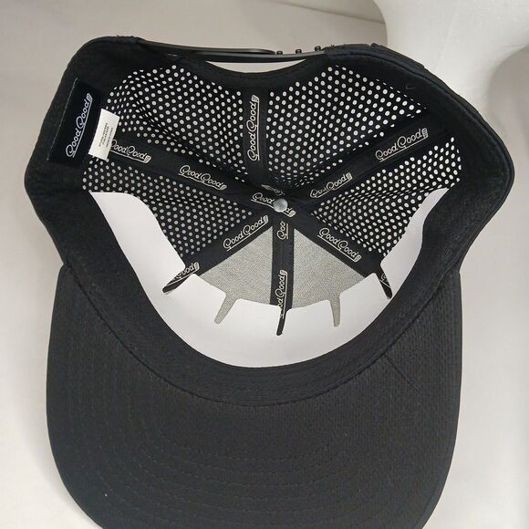Good Good Golf Hat Cap Snap Back Black Logo Outdoor Golfer Performance NWT - Picture 6 of 7